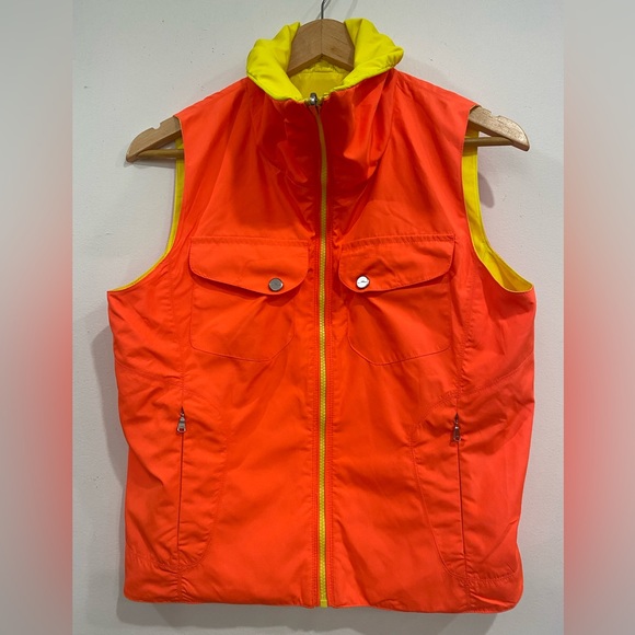 Ralph Lauren Active Reversible Vest Yellow Orange Sleeveless size M - Picture 7 of 13